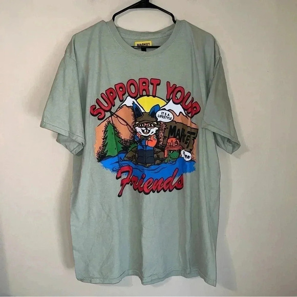 Chinatown Market Other - Chinatown Market Support your Friends T-shirt Men's 2XL Green Fishing